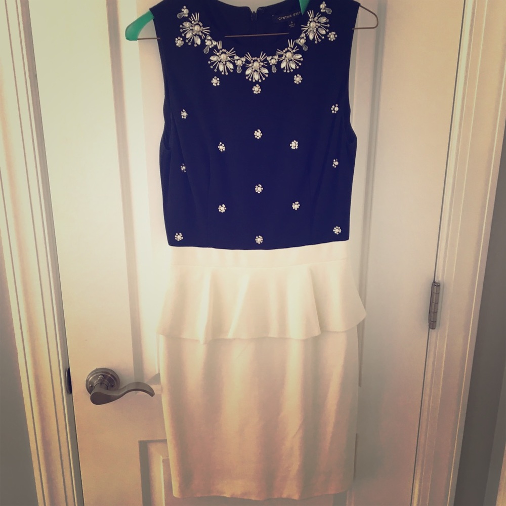 Beautiful black and white embellished dress